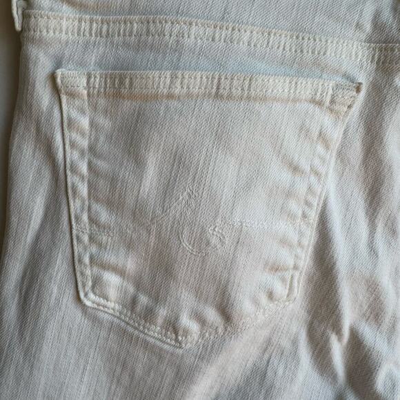 AG The Stilt Roll Up Skinny Jeans White Denim Womens 30 Mid Rise Stretch Classic - Picture 9 of 14